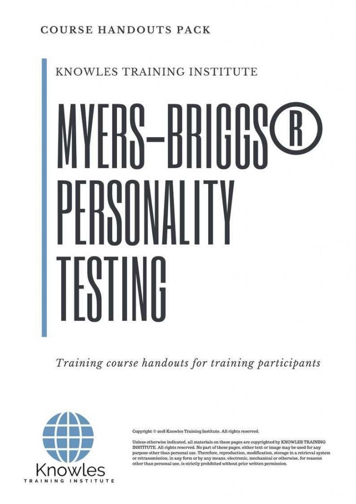 Myers-Briggs®️ Personality Testing Training Course Handouts