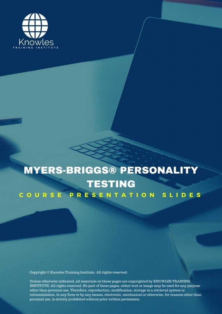 Myers-Briggs®️ Personality Testing Training Course Presentation Slides