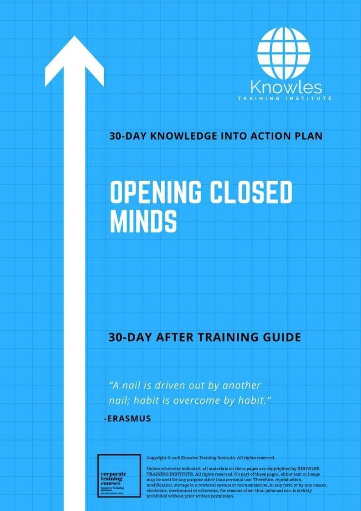 Opening Closed Minds 30 Day After Training Guide