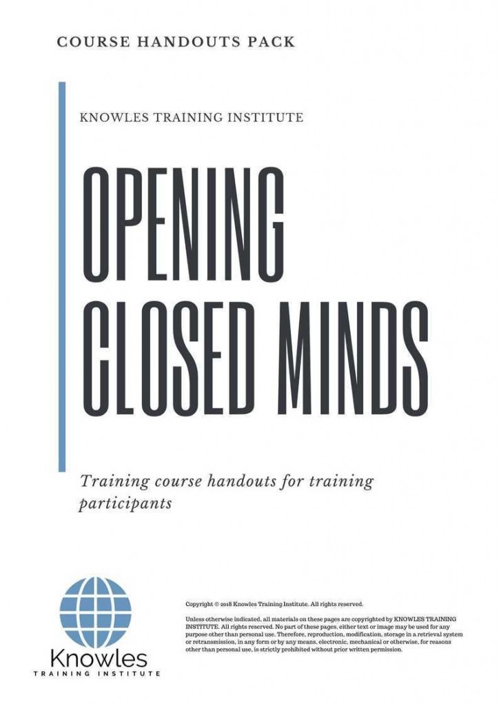 Opening Closed Minds Training Course Handouts