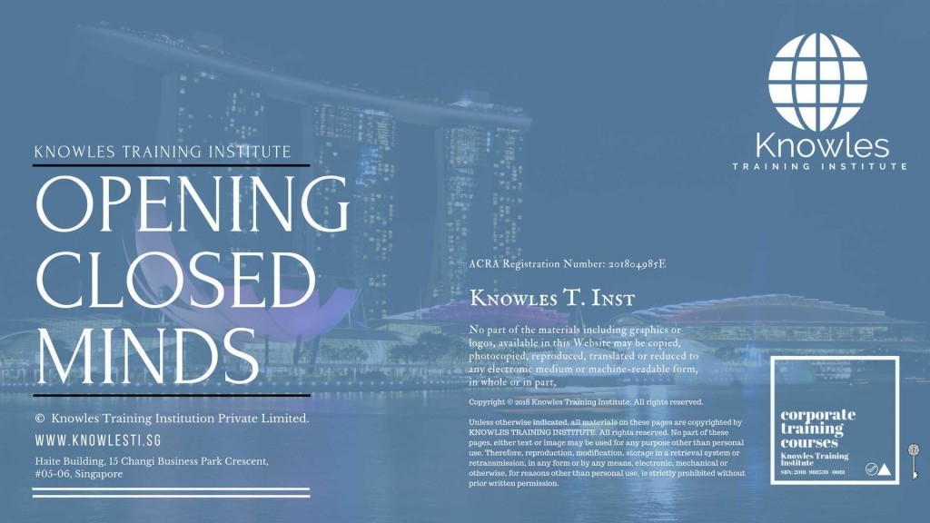 Opening Closed Minds Training Course in Singapore