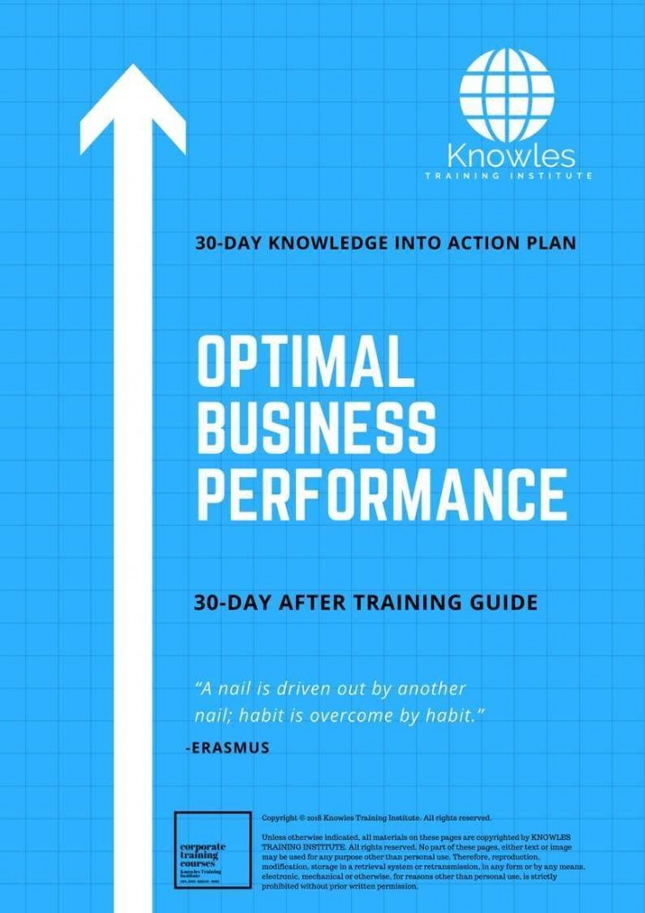 Optimal Business Performance 30 Day After Training Guide