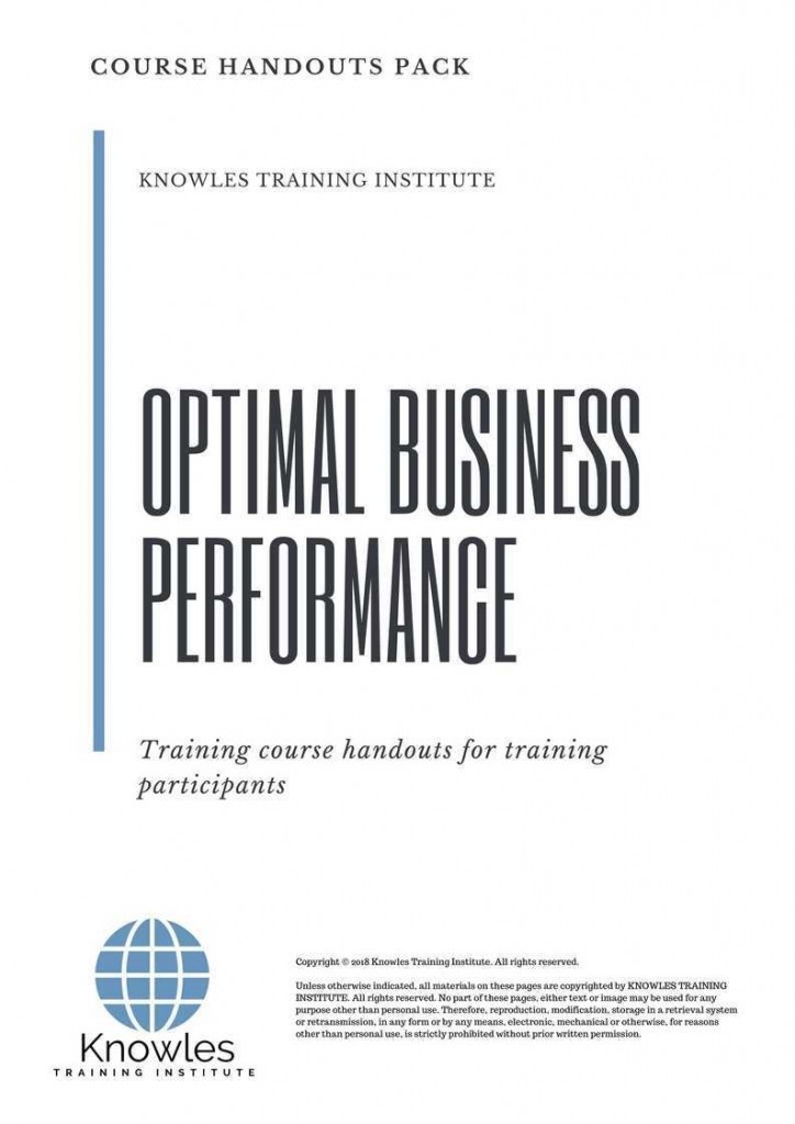 Optimal Business Performance Training Course Handouts