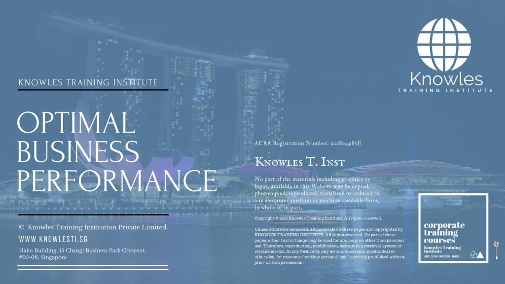 Optimal Business Performance Training Course in Singapore