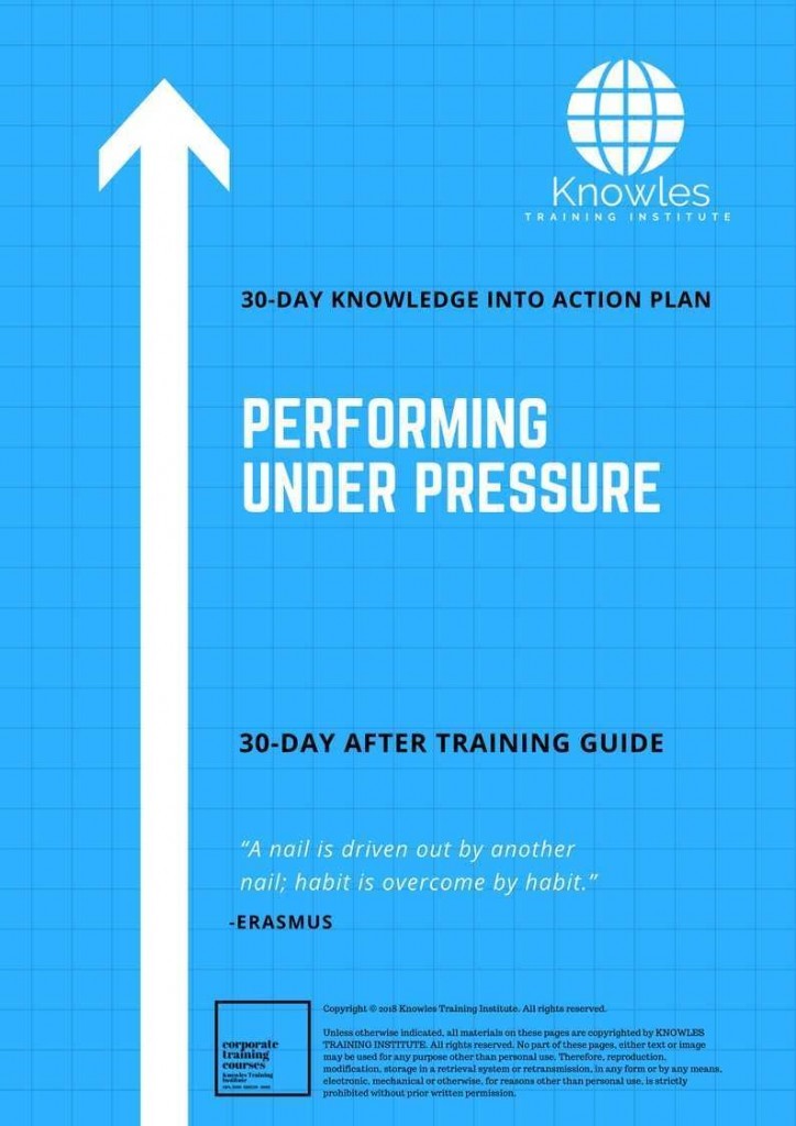 Performing Under Pressure 30 Day After Training Guide