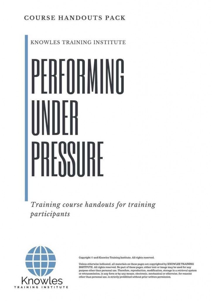 Performing Under Pressure Training Course Handouts