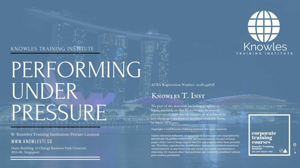 Performing Under Pressure Training Course in Singapore