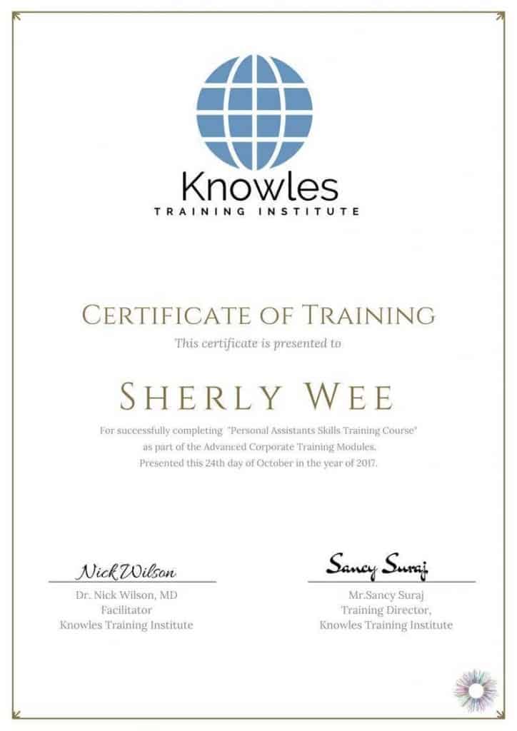 Personal Assistants Skills Training Certification