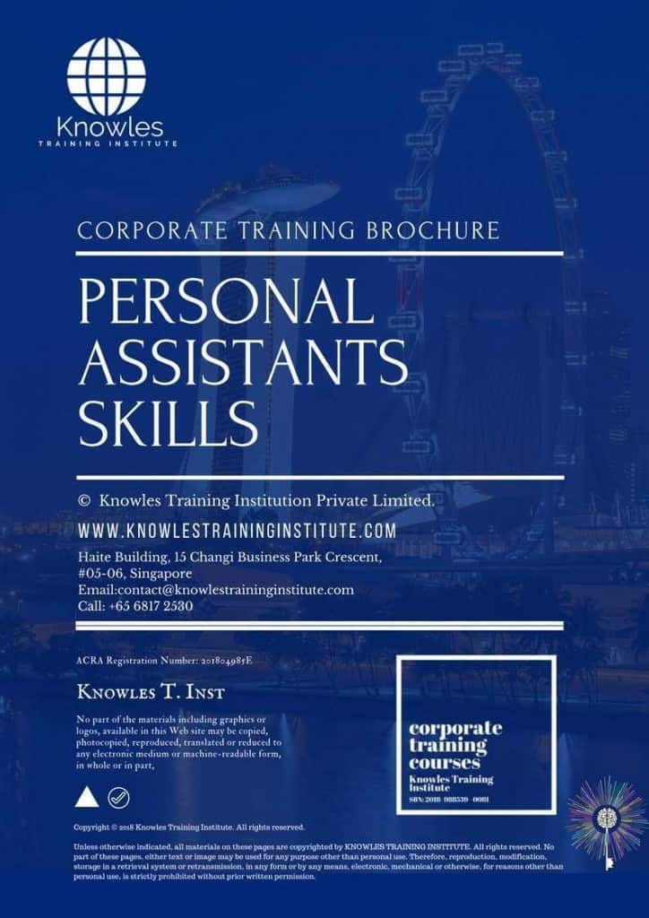 Personal Assistants Skills Training Course Brochure