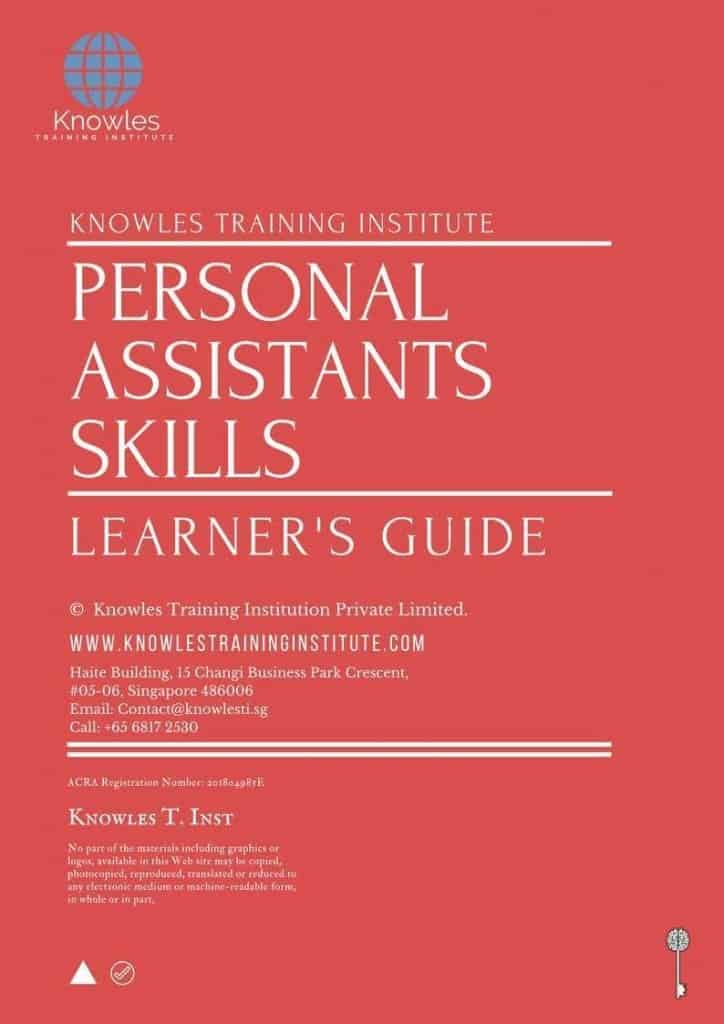 Personal Assistants Skills Training Course Learner’s Guide