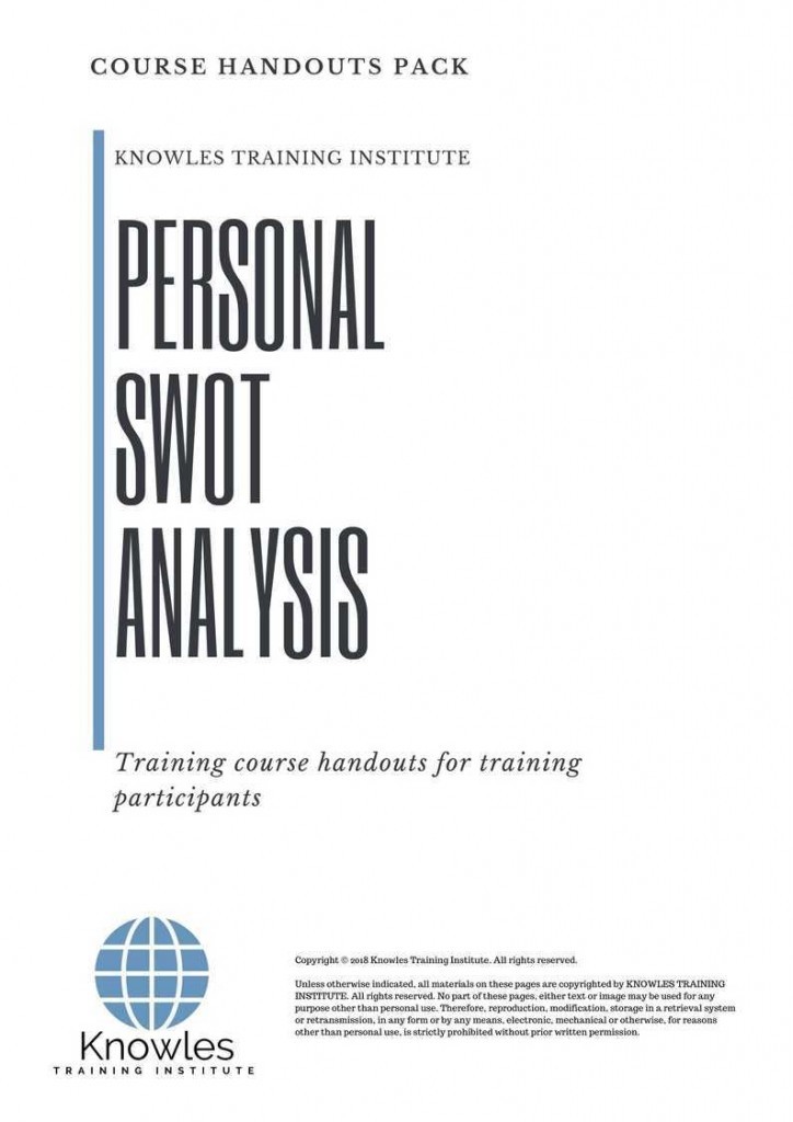 Personal Swot Analysis Training Course Handouts
