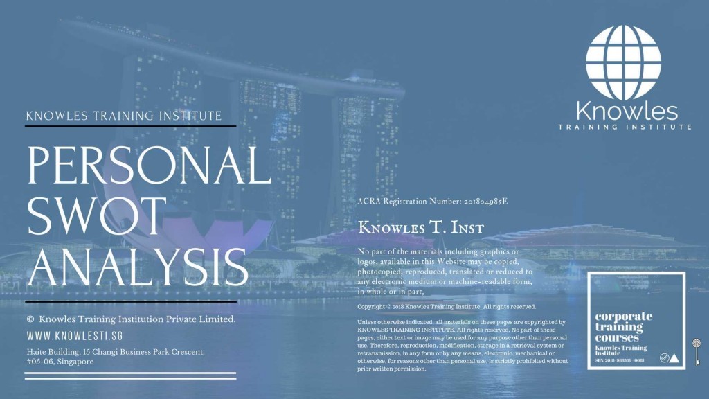 Personal Swot Analysis Training Course in Singapore