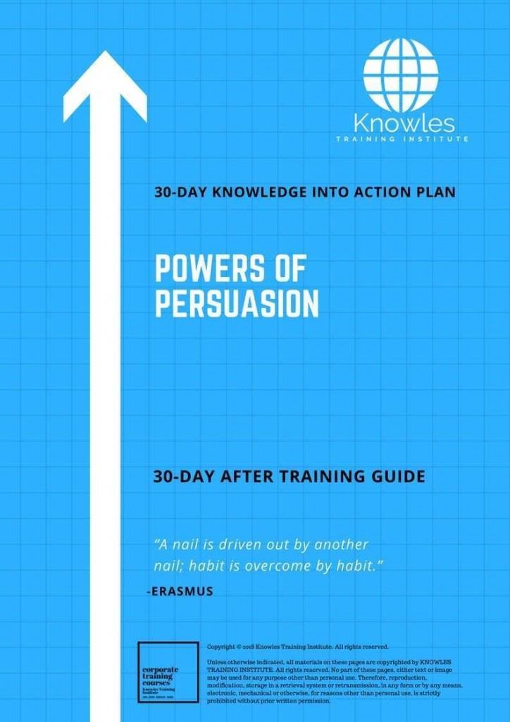 Powers Of Persuasion Training Course In Singapore Knowles Training