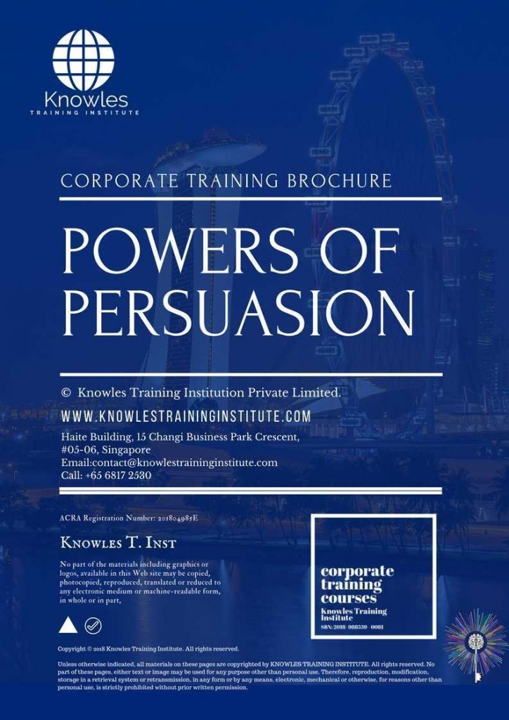 Powers Of Persuasion Training Course Brochure