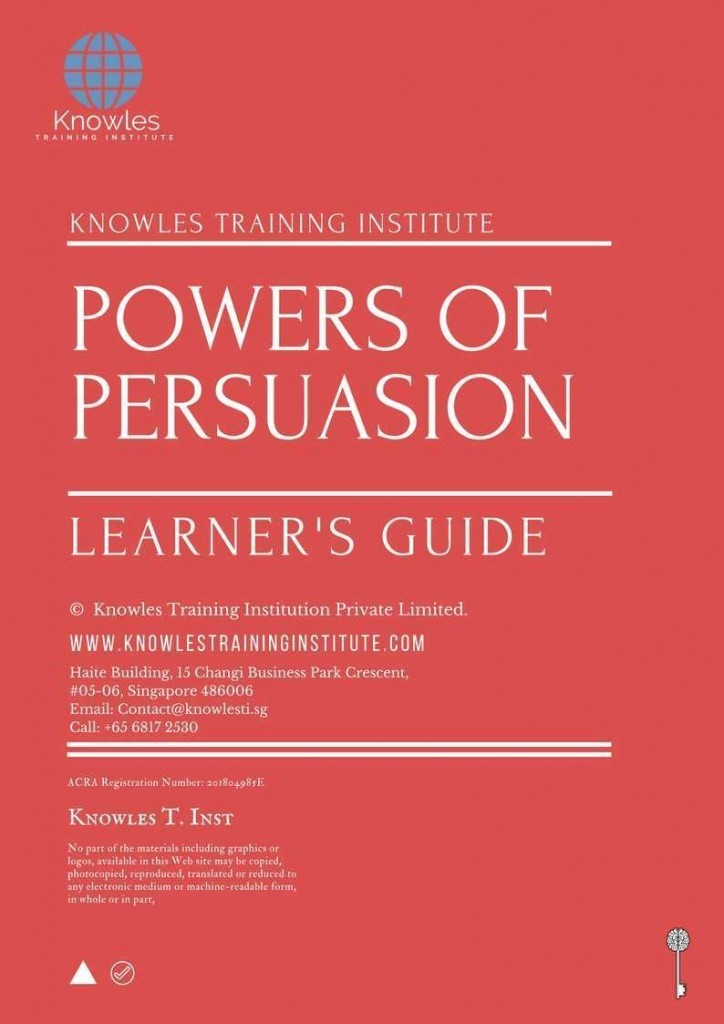 Powers Of Persuasion Training Course Learner’s Guide
