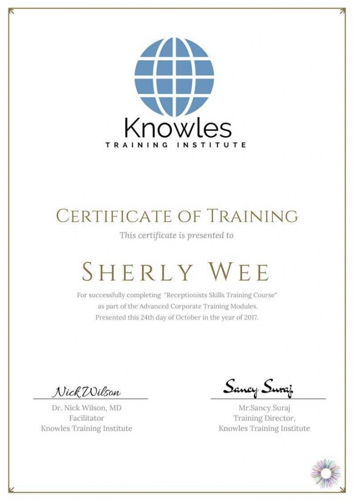 Receptionists Skills Training Certification