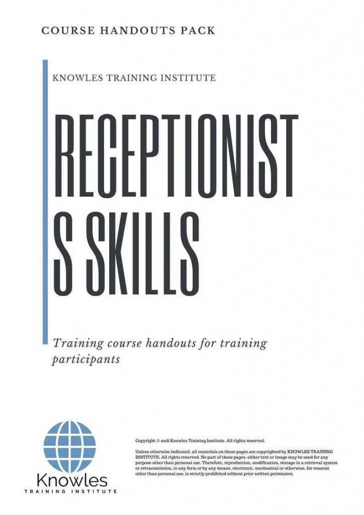 Receptionists Skills Training Course Handouts