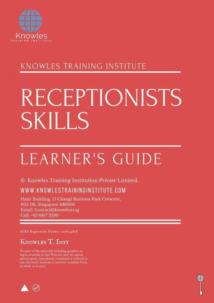 Receptionists Skills Training Course Learner’s Guide
