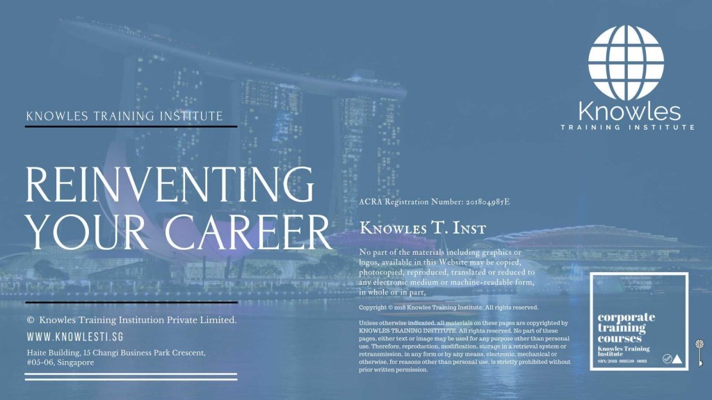 Reinventing Your Career Training Course in Singapore