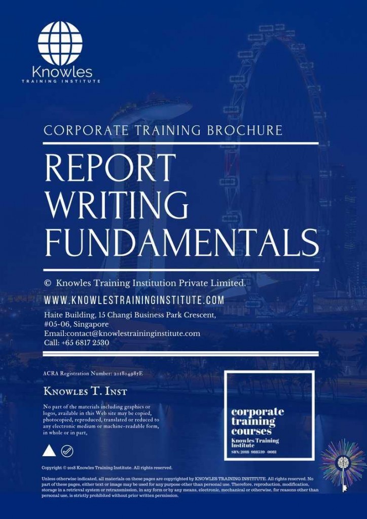 Report Writing Fundamentals Training Course Brochure