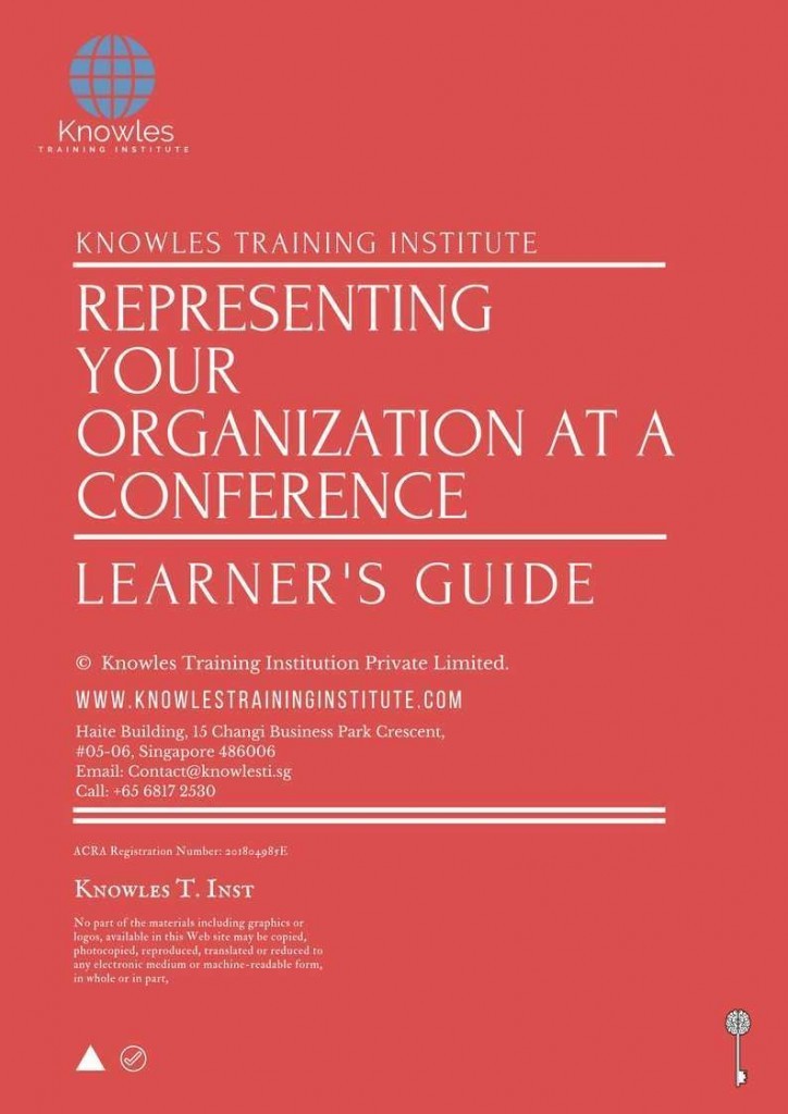 Representing Your Organization At A Conference Training Course Learner’s Guide