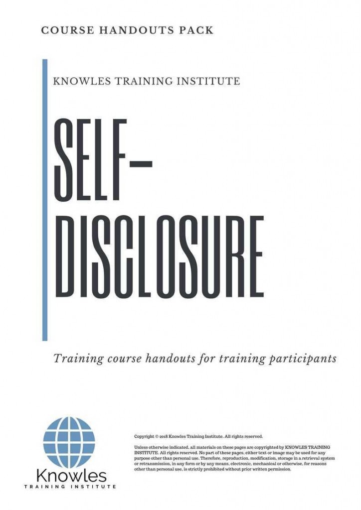 Self-Disclosure Training Course Handouts