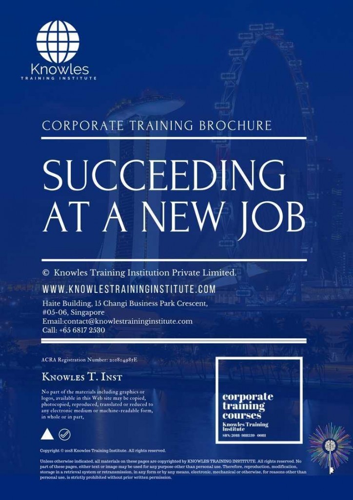 Succeeding At A New Job Training Course Brochure