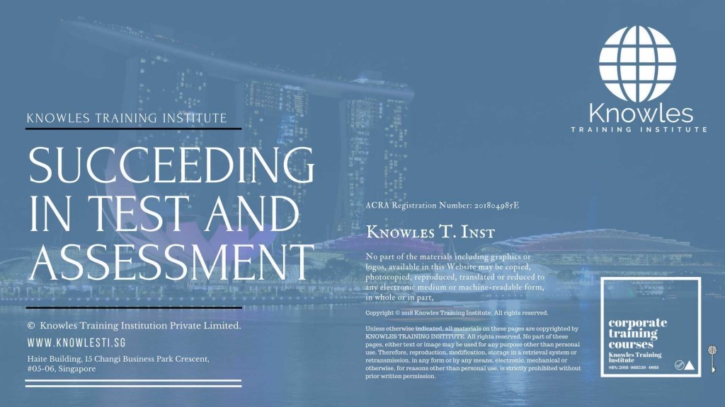 Succeeding In Test And Assessment Centers Training Course in Singapore