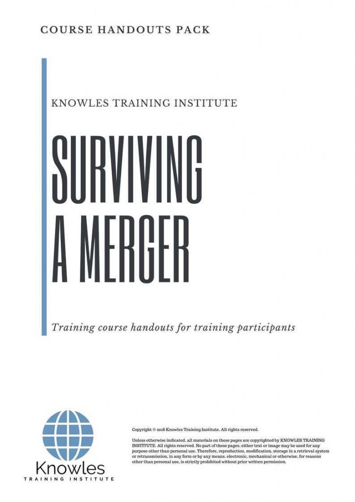 Surviving A Merger Training Course Handouts