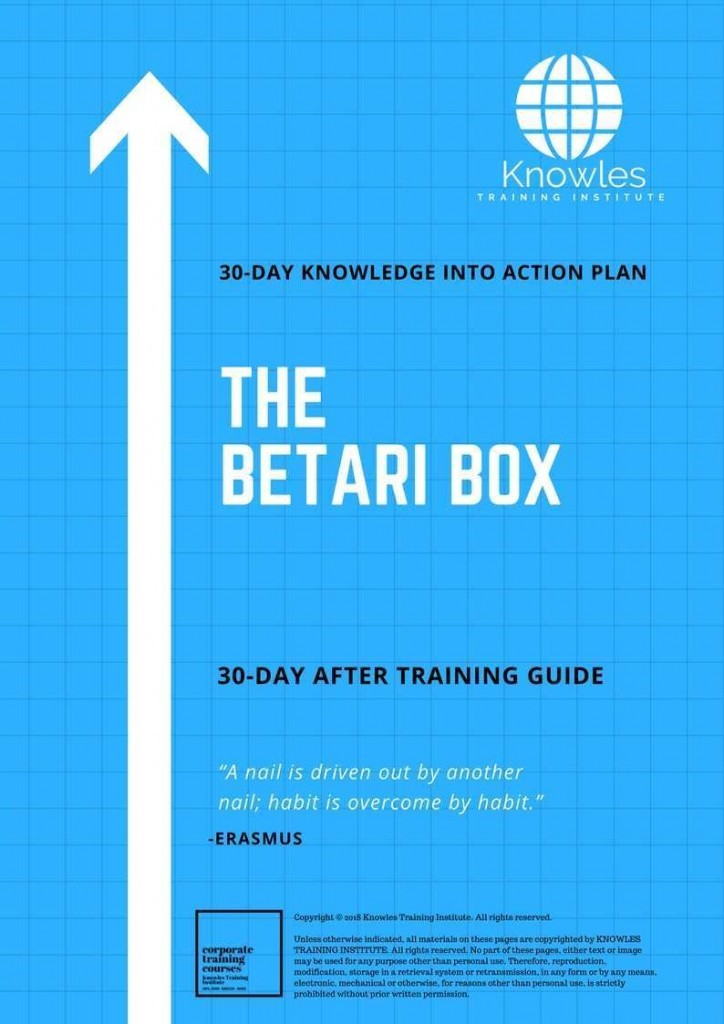 The Betari Box 30 Day After Training Guide