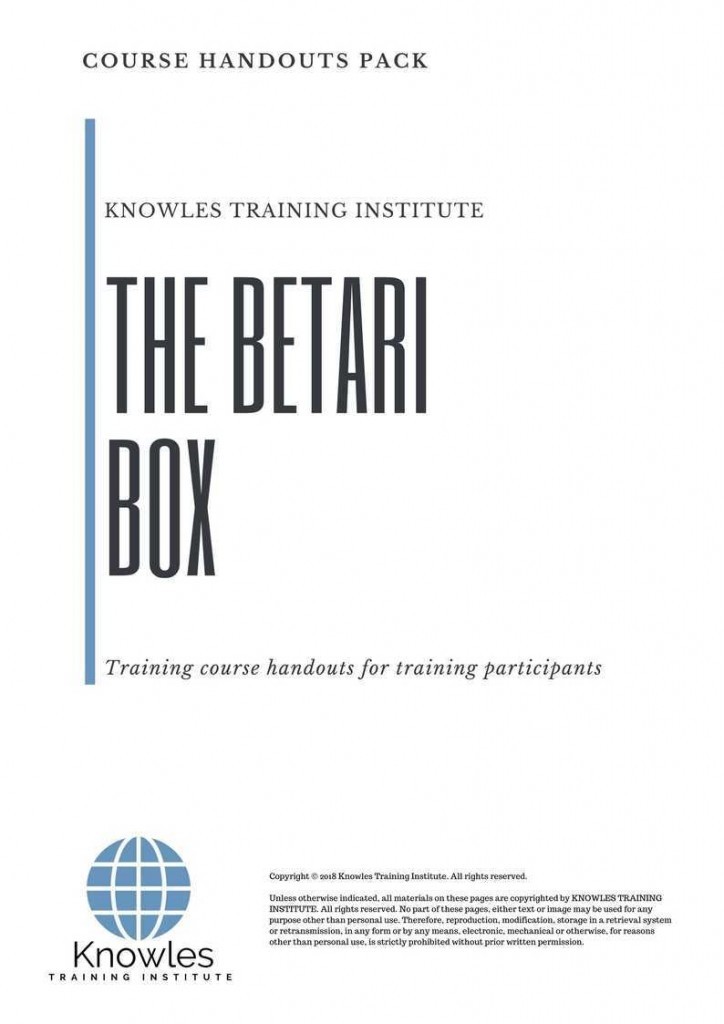 The Betari Box Training Course Handouts