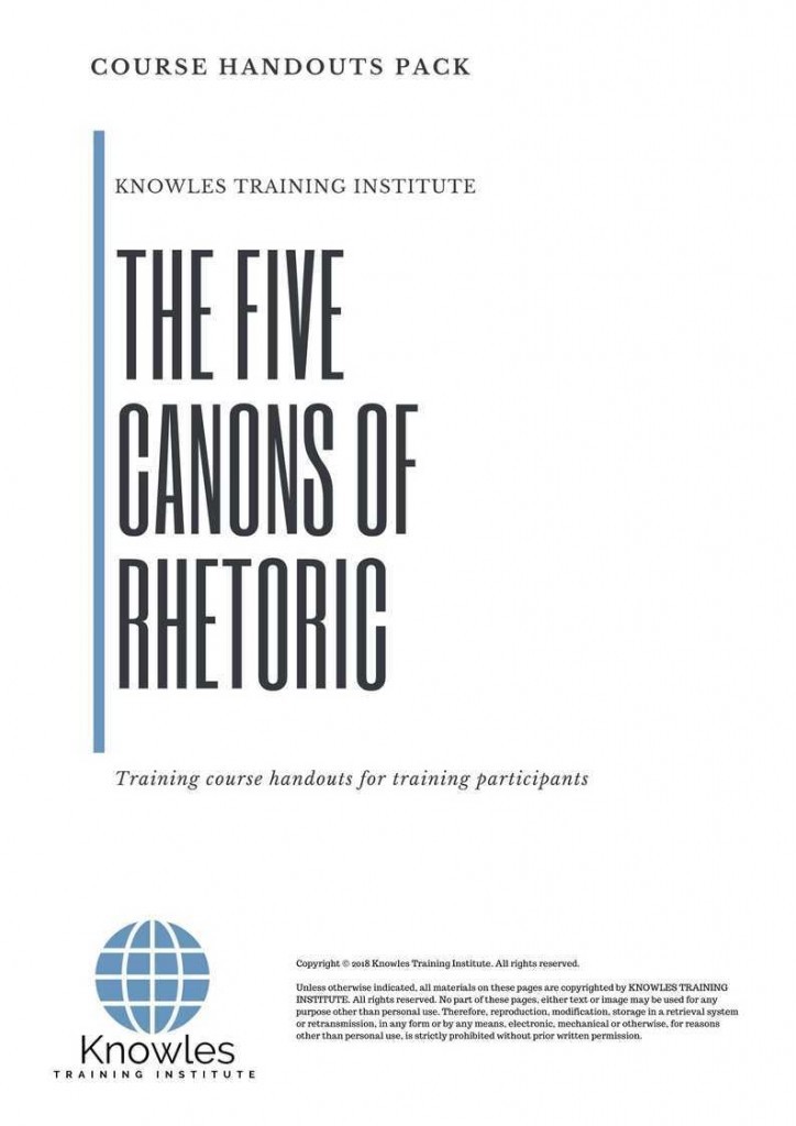The Five Canons Of Rhetoric Training Course Handouts