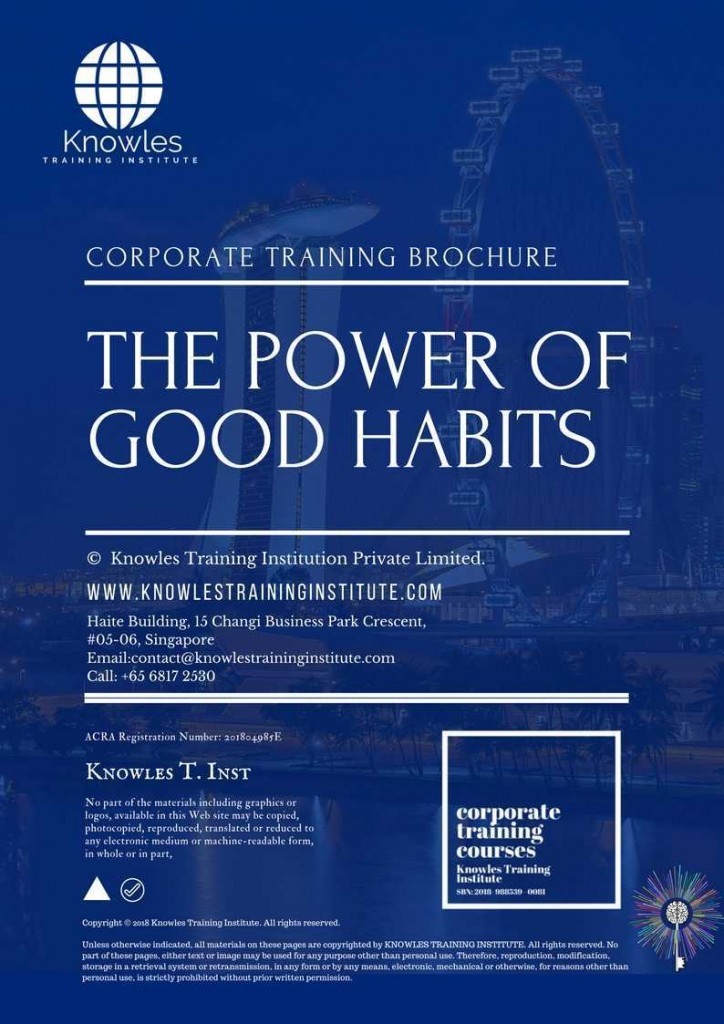 The Power Of Good Habits Training Course Brochure