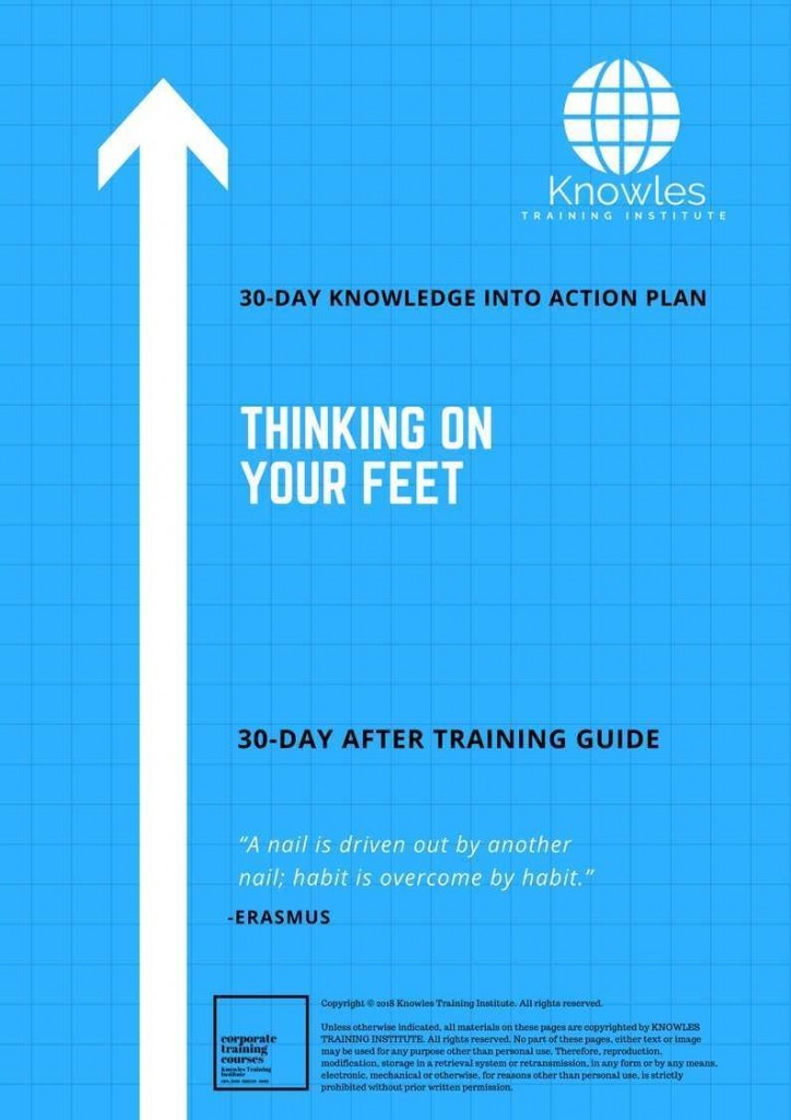 Thingking On Your Feet 30 Day After Training Guide
