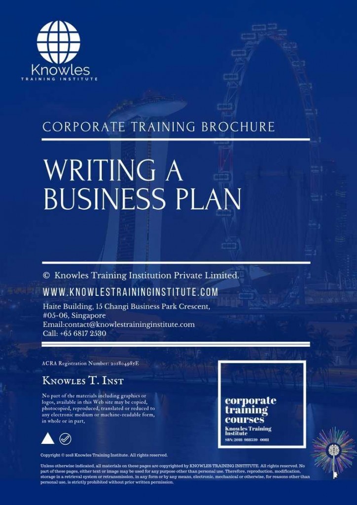 Writing A Business Plan Training Course Brochure