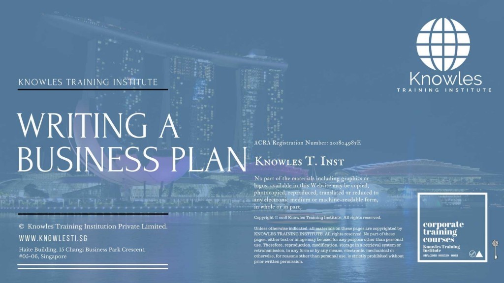 Writing A Business Plan Training Course in Singapore