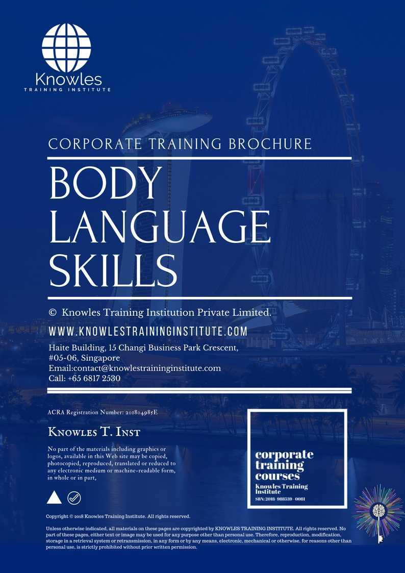 Body Language Skills Training Course Brochure