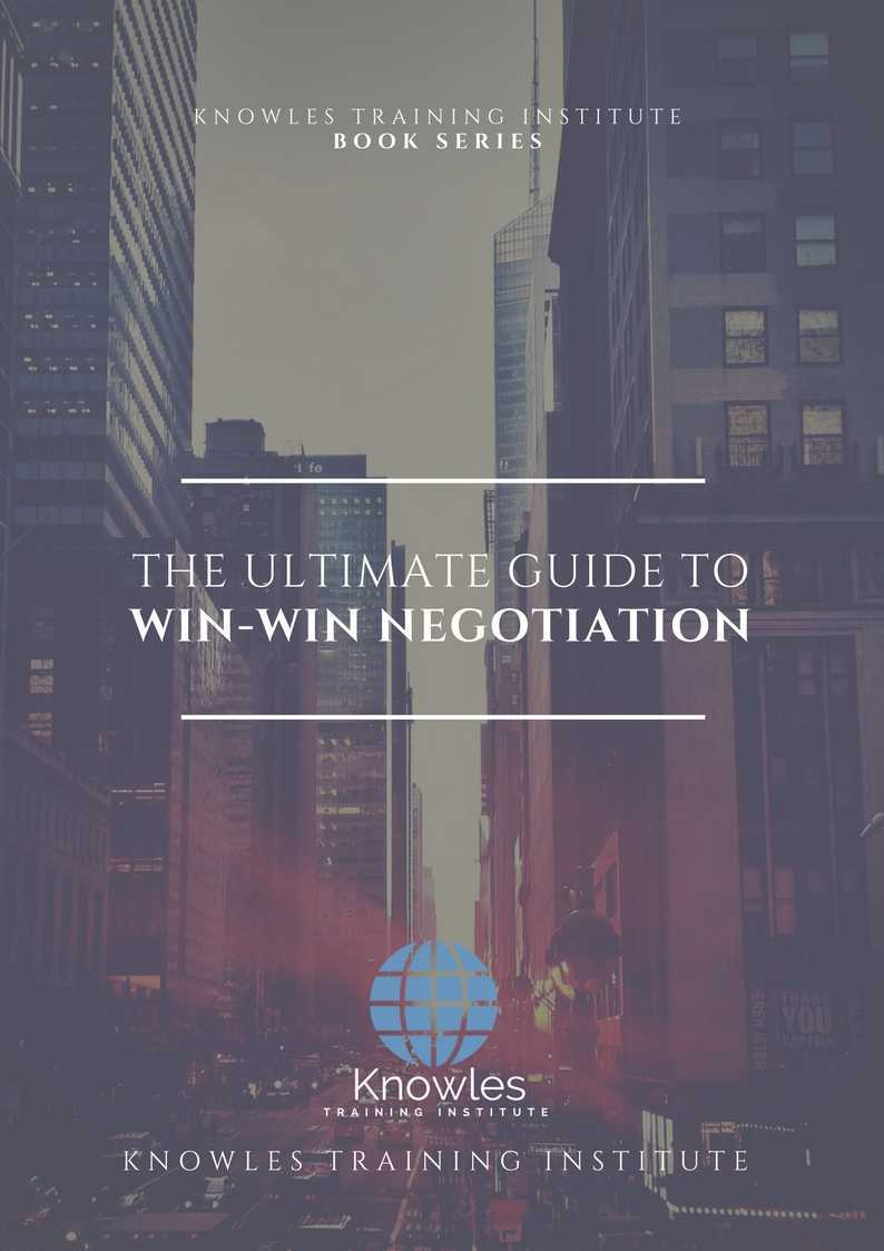 Win-Win Negotiation Book