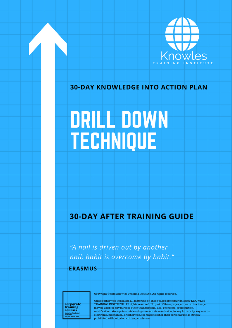 30-Day Action Plan For Drill Down Technique