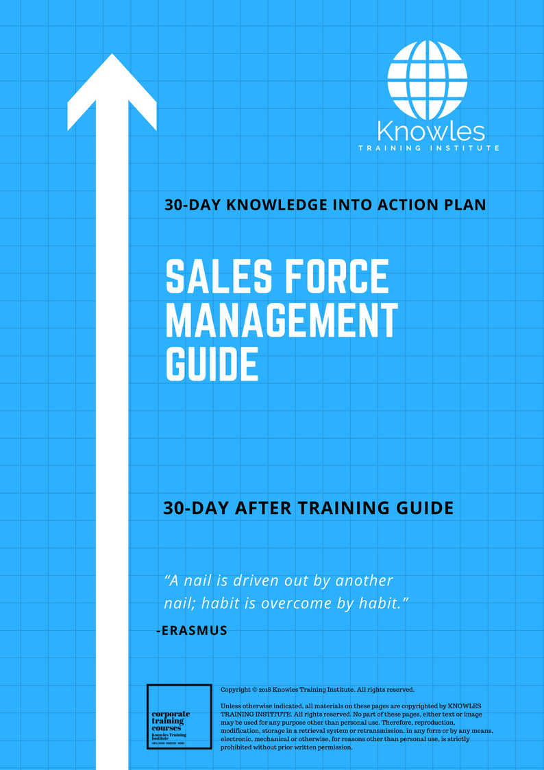 30-Day Action Plan For Sales Force Management Guide