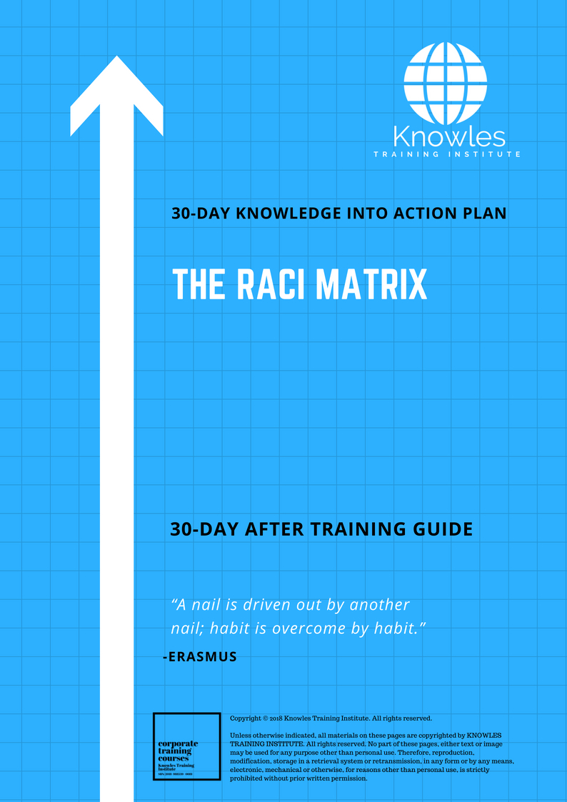 30-Day Action Plan For The Raci Matrix