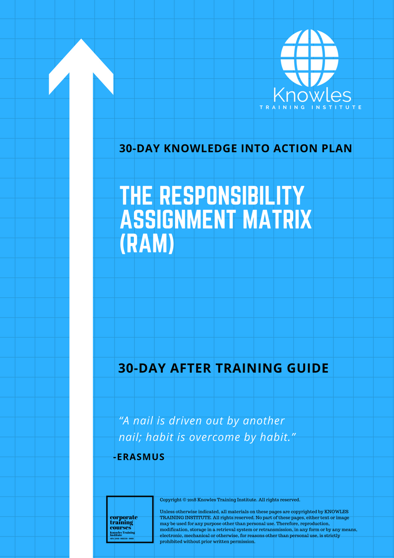 30-Day Action Plan For The Responsibility Assignment Matrix (Ram)