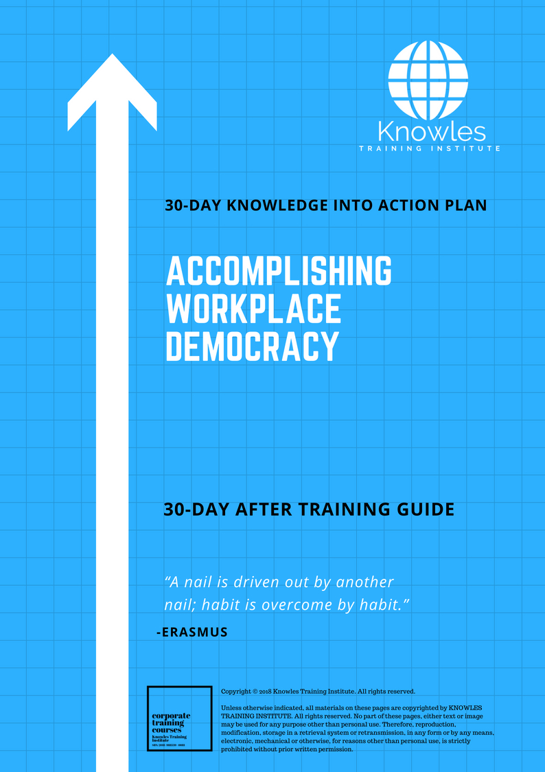 Accomplishing Workplace Democracy 30-Day Action Plan