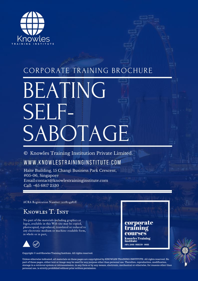 Beating Self-Sabotage Course Brochure