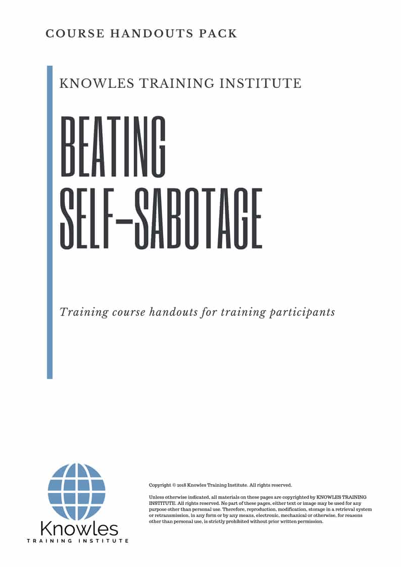 Beating Self-Sabotage Course Handouts