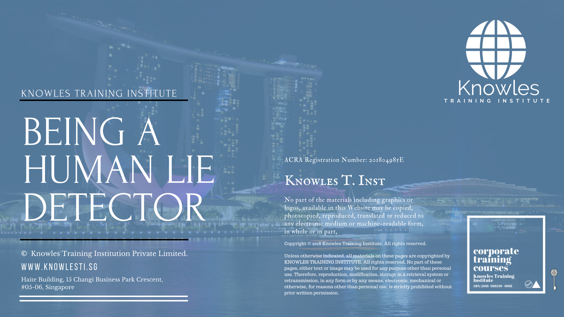 Being A Human Lie Detector Training Course in Singapore