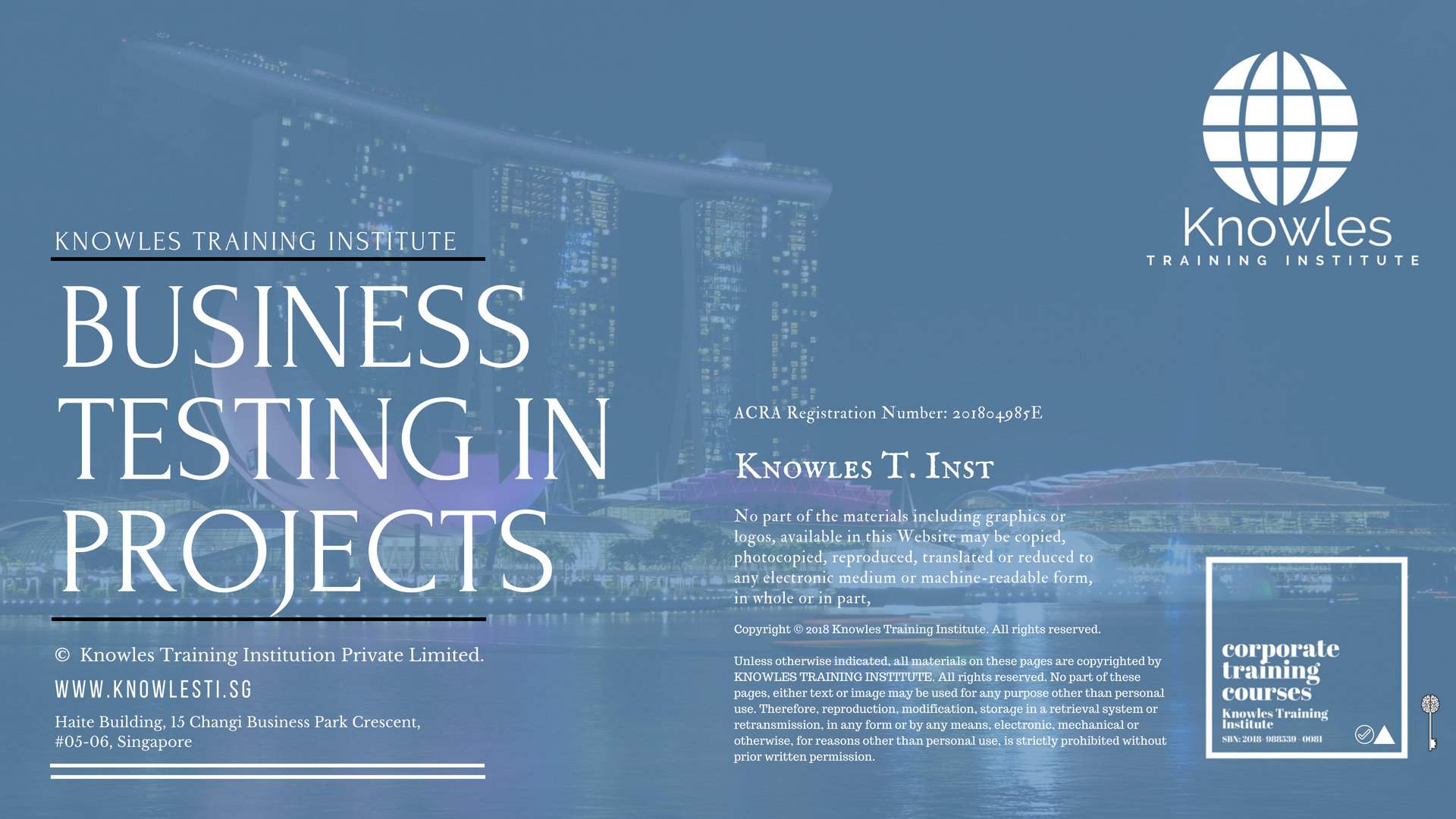 Business Testing In Projects Training Course in Singapore