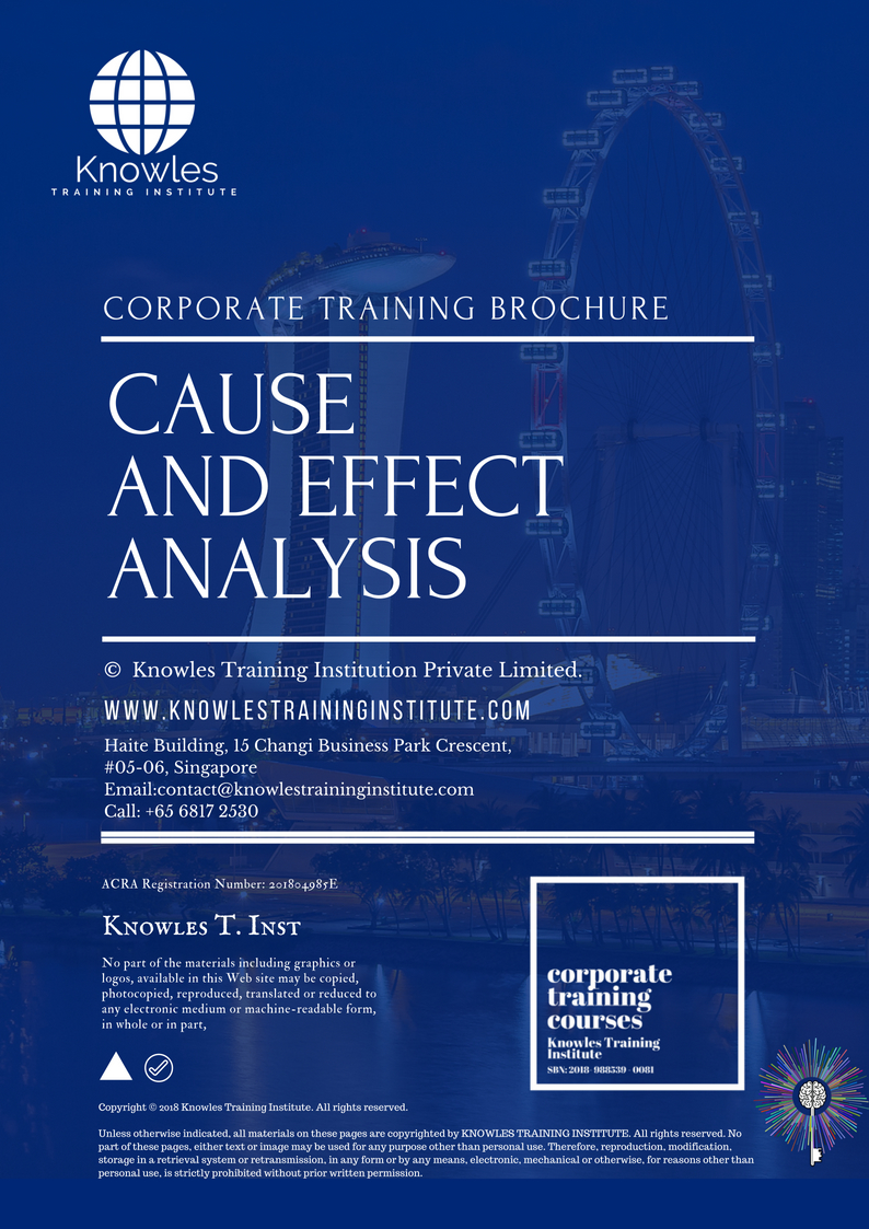 Course Brochure For Cause And Effect Analysis