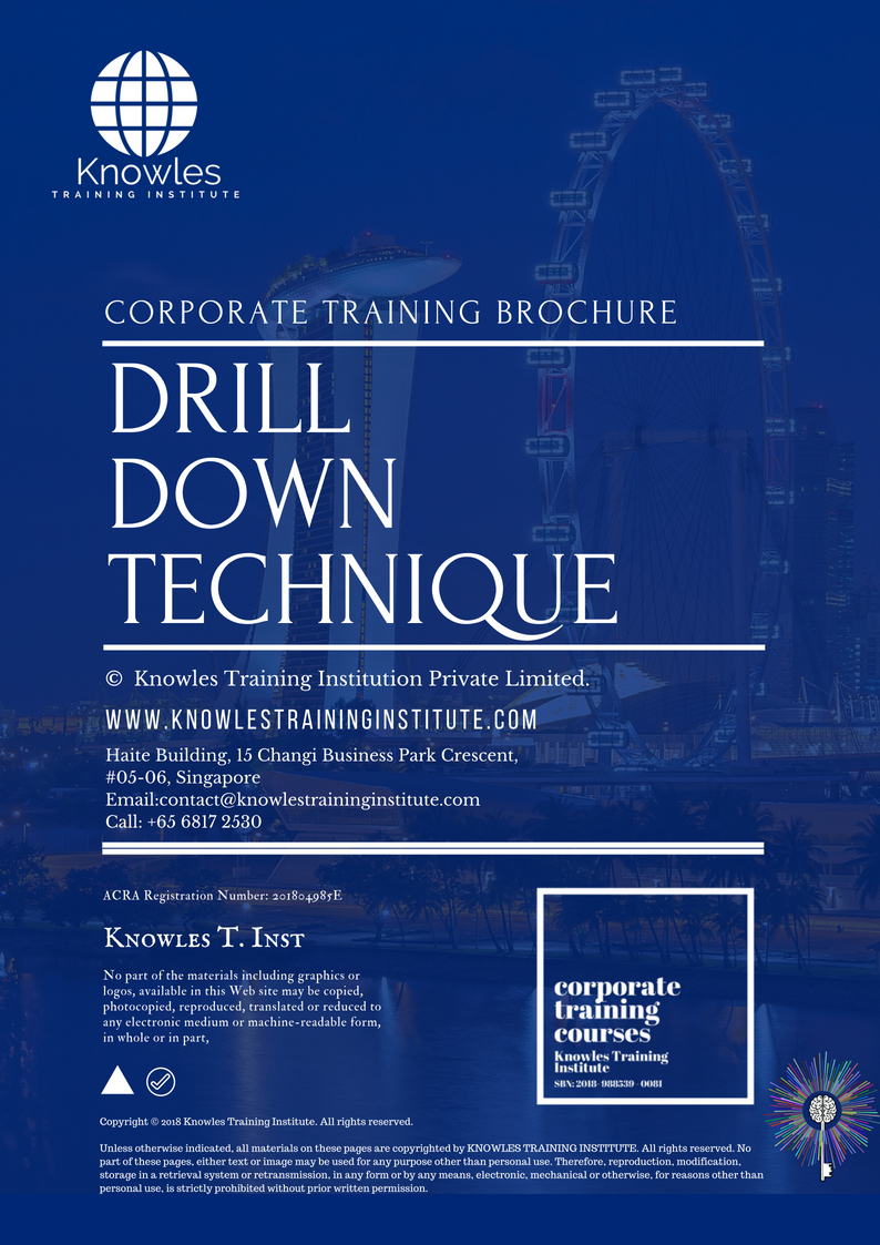 Course Brochure For Drill Down Technique