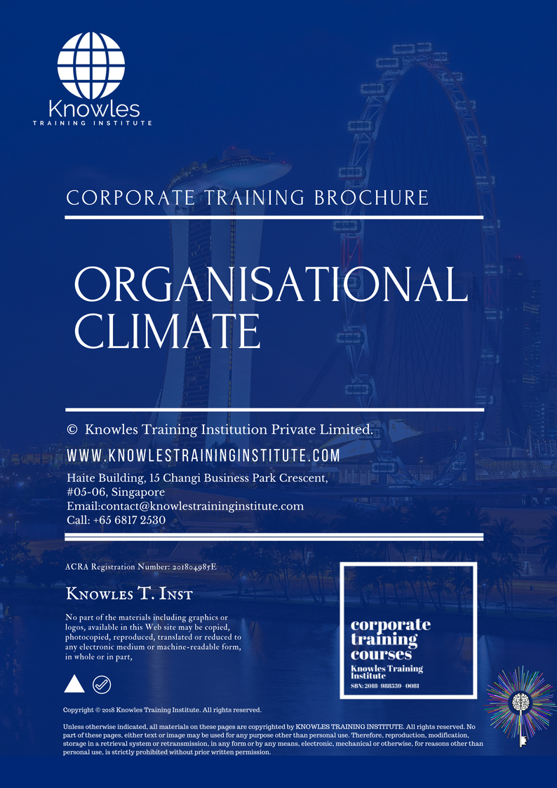 Course Brochure For Organisational Climate